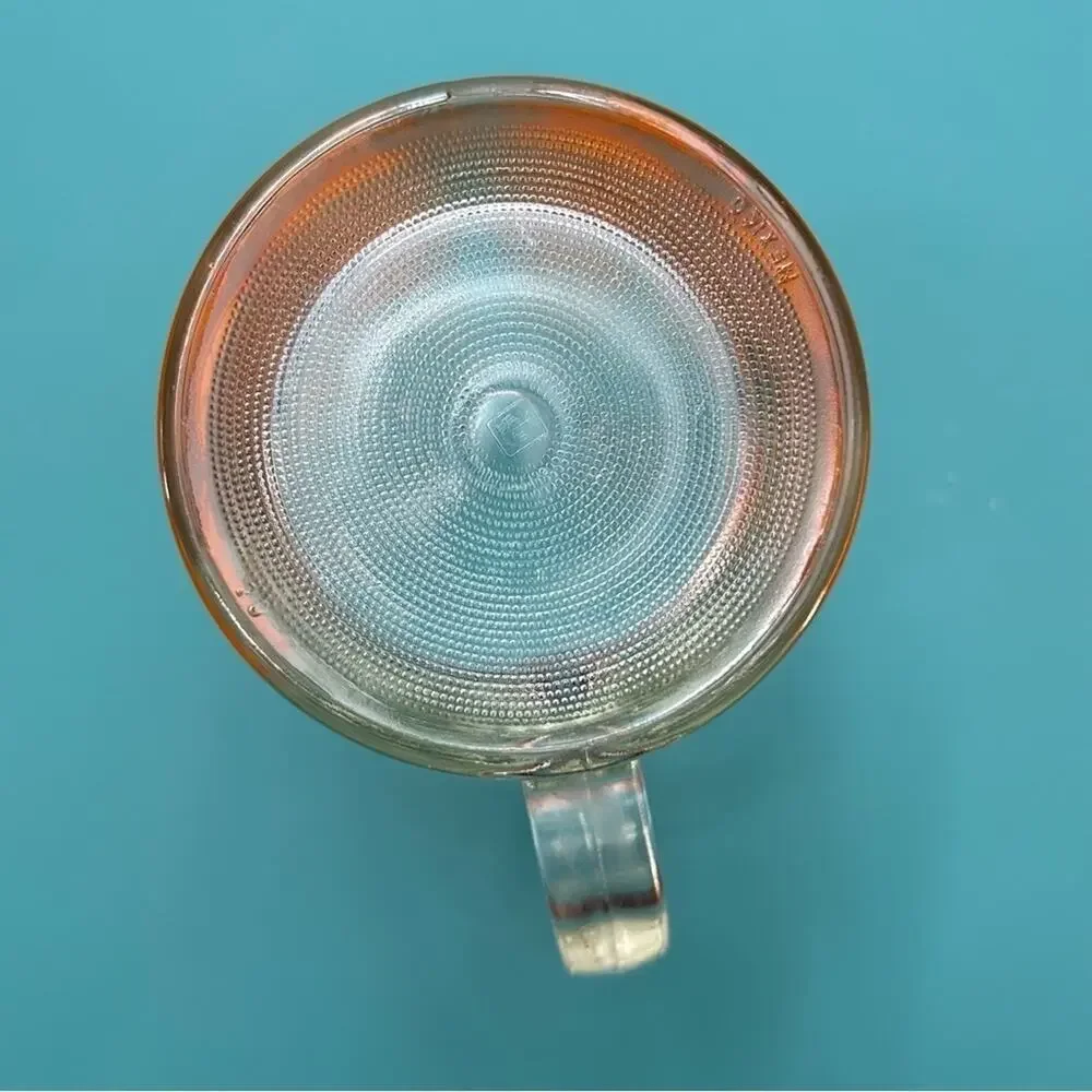 Vintage Clear Glass Pitcher with Orange Slice Design